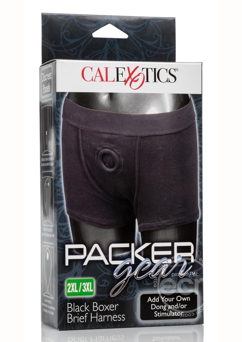 PACKER GEAR BOXER BRIEF HARNESS -2XL/3XL - BLACK