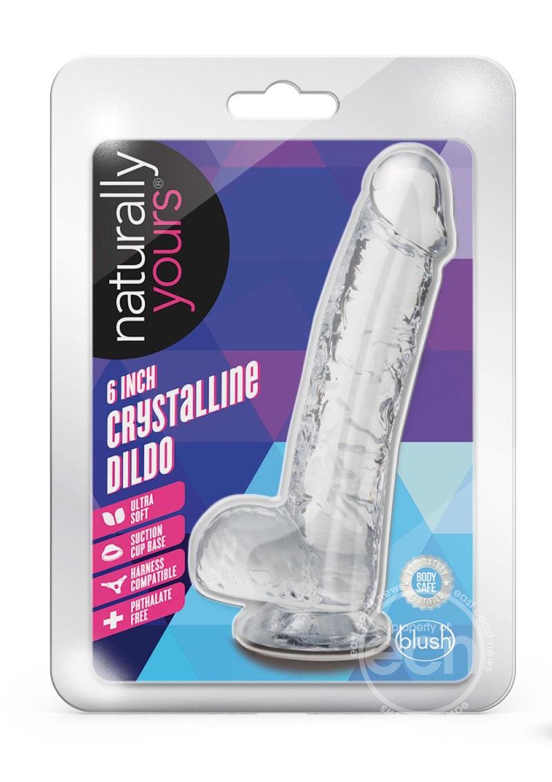 BL NATURALLY YOURS CRYSTALLINE DILDO 6" DIAMOND
