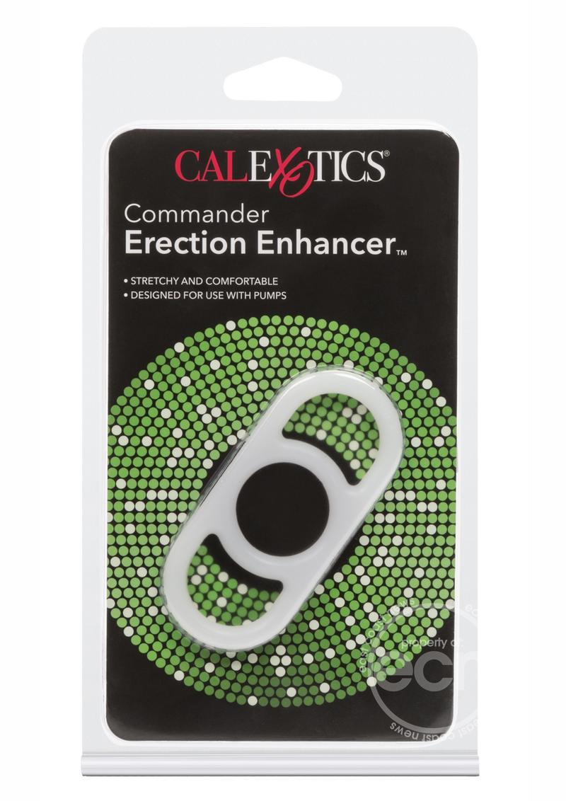 COMMANDER ERECTION ENHANCER SILICONE COCK RING - WHITE