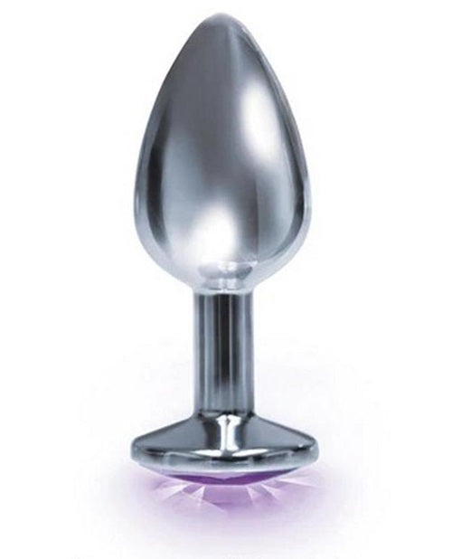 The 9's - The Silver Starter Bejeweled Stainless Steel Plug - Violet