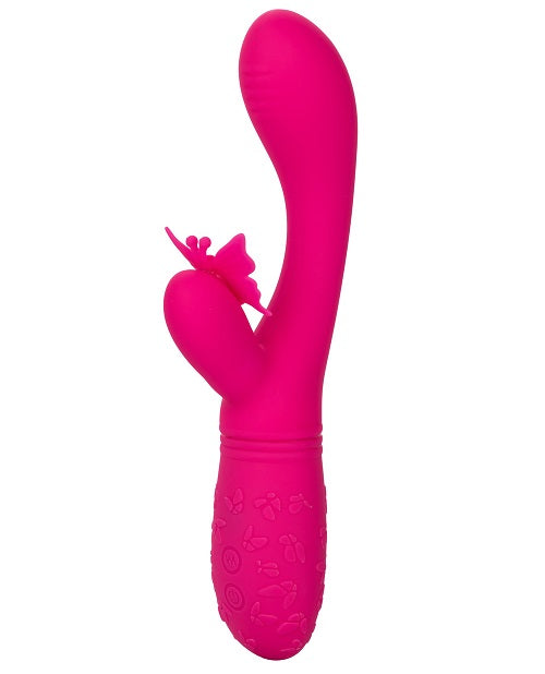 Rechargeable Butterfly Kiss Flutter Silicone Massager - Pink