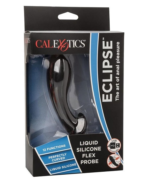 Eclipse Rechargeable Liquid Silicone Flex Probe - Black