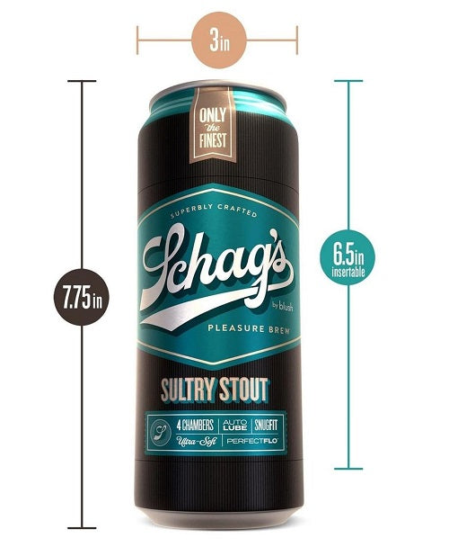Schag’s Sultry Stout Beer Can Stroker - Frosted