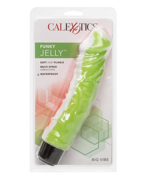 Funky Jelly Big Vibrator 8in - Multicolor