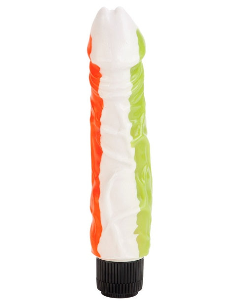 Funky Jelly Big Vibrator 8in - Multicolor