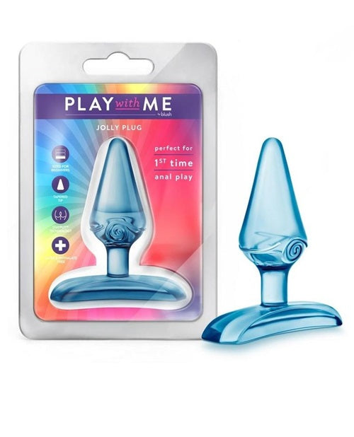Play with Me Jolly Plug Butt Plug - Blue
