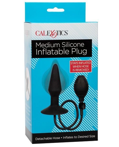 Medium Silicone Inflatable Plug - Black