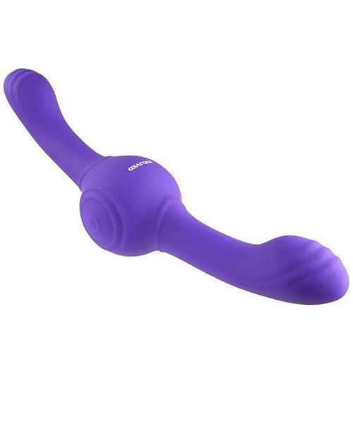 Our Gyro Vibe Rechargeable Silicone Dual End Vibrator - Purple