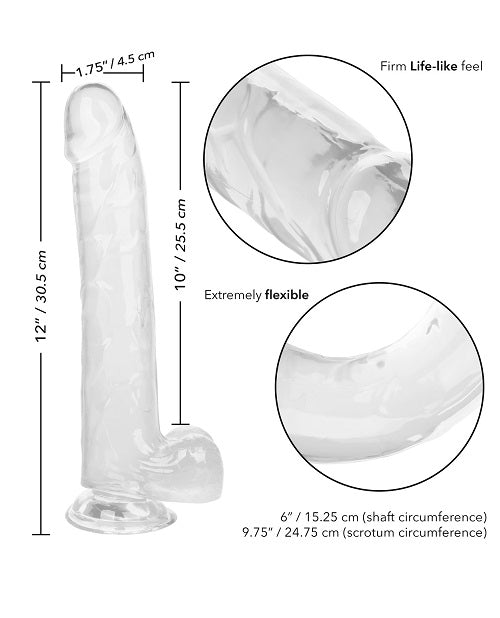 Size Queen Dildo 10in - Clear