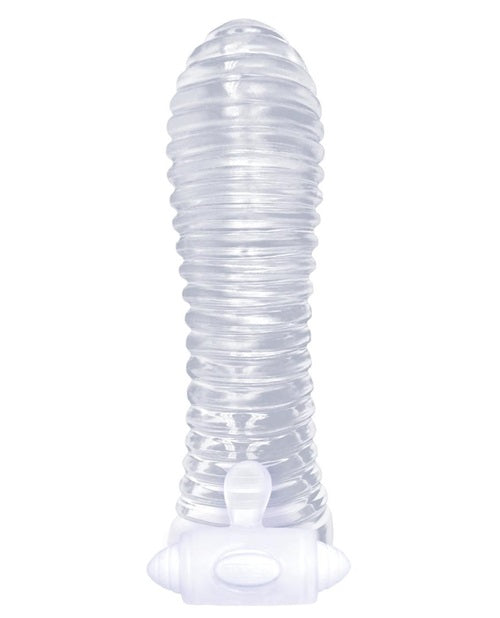 The 9's - Vibrating Sextenders, Ribbed - Clear