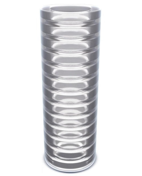 Rize Ribz Self Lubricating Stroker Dual End Masturbator - Clear