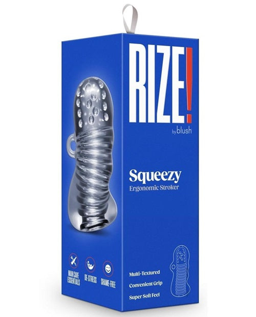 Rize Squeezy Dual End Masturbator - Clear