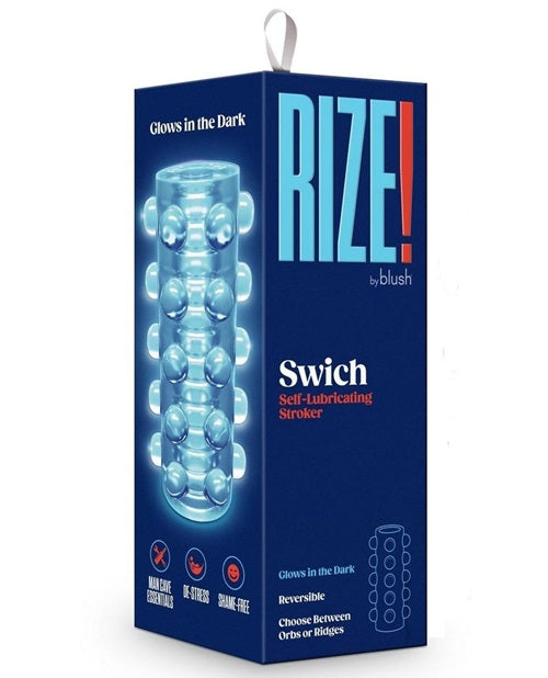 Rize Swich Self Lubricating Stroker Dual End Masturbator - Clear