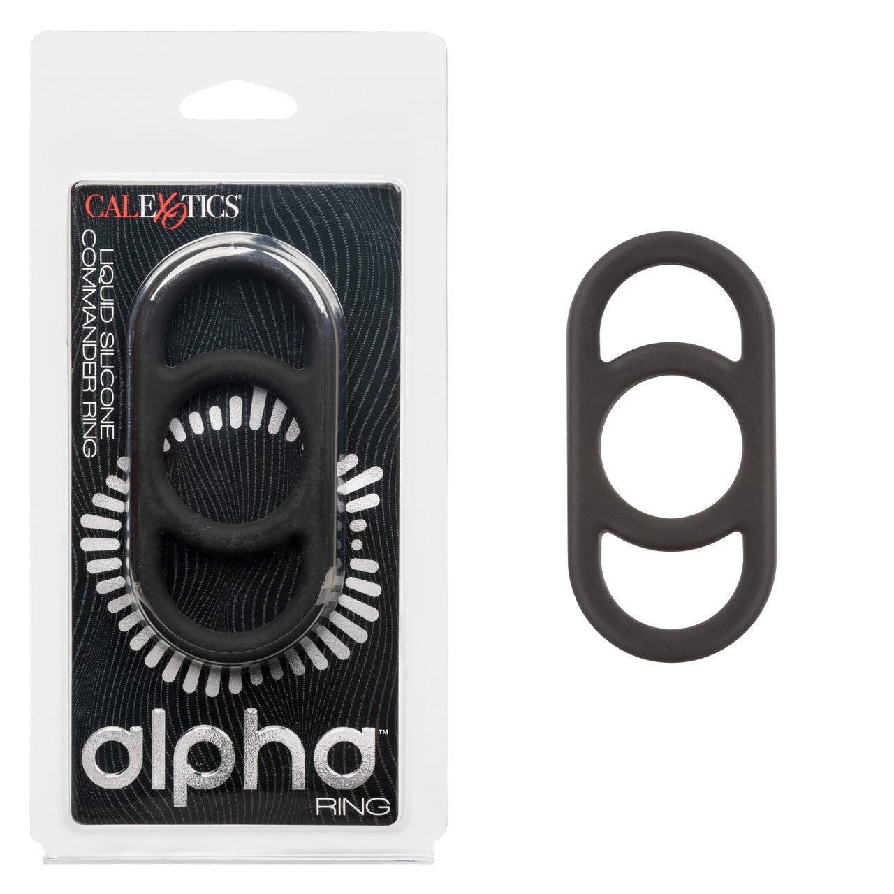 CAL X ALPHA LIQUID SILICONE COMMANDER RING - BLACK