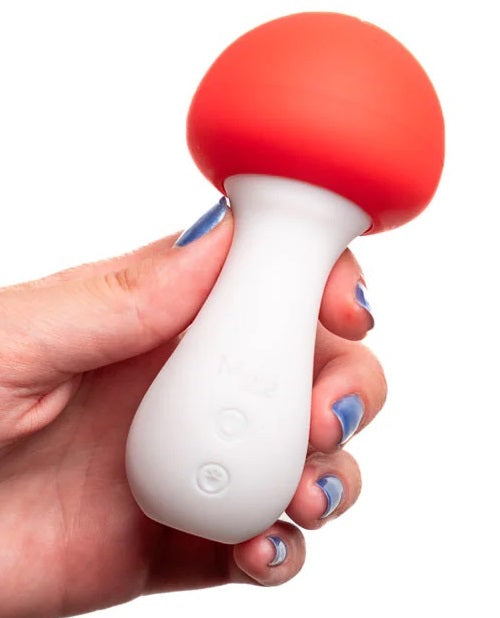 Shroomie Rechargeable Mushroom Vibrator - White & Red