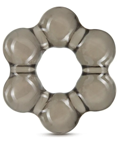 Stay Hard Thick Bead Cock Ring - Black