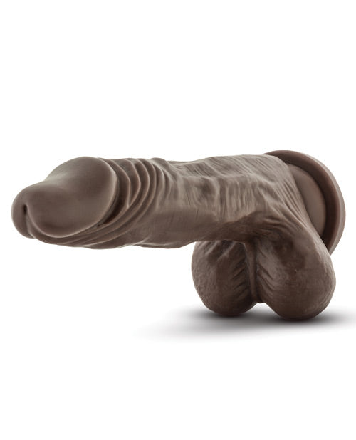 Blush Dr. Skin Stud Muffin 8.5" Dong w/Suction Cup - Chocolate