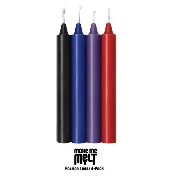 MAKE ME MELT WARM DRIP CANDLES PASSION TONES 4PK