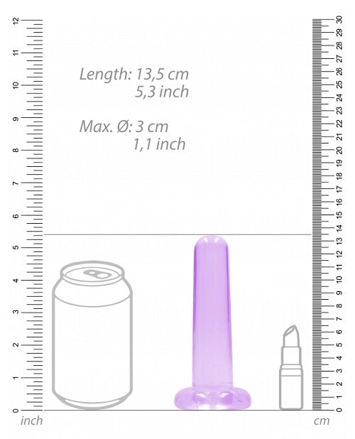 Realrock Crystal Clear Dildo W/ Suction Cup - 5.3 inches