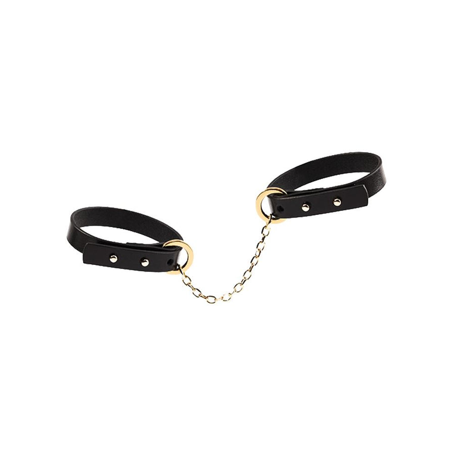 UPKO Leather Thin Handcuff Bracelets - Black