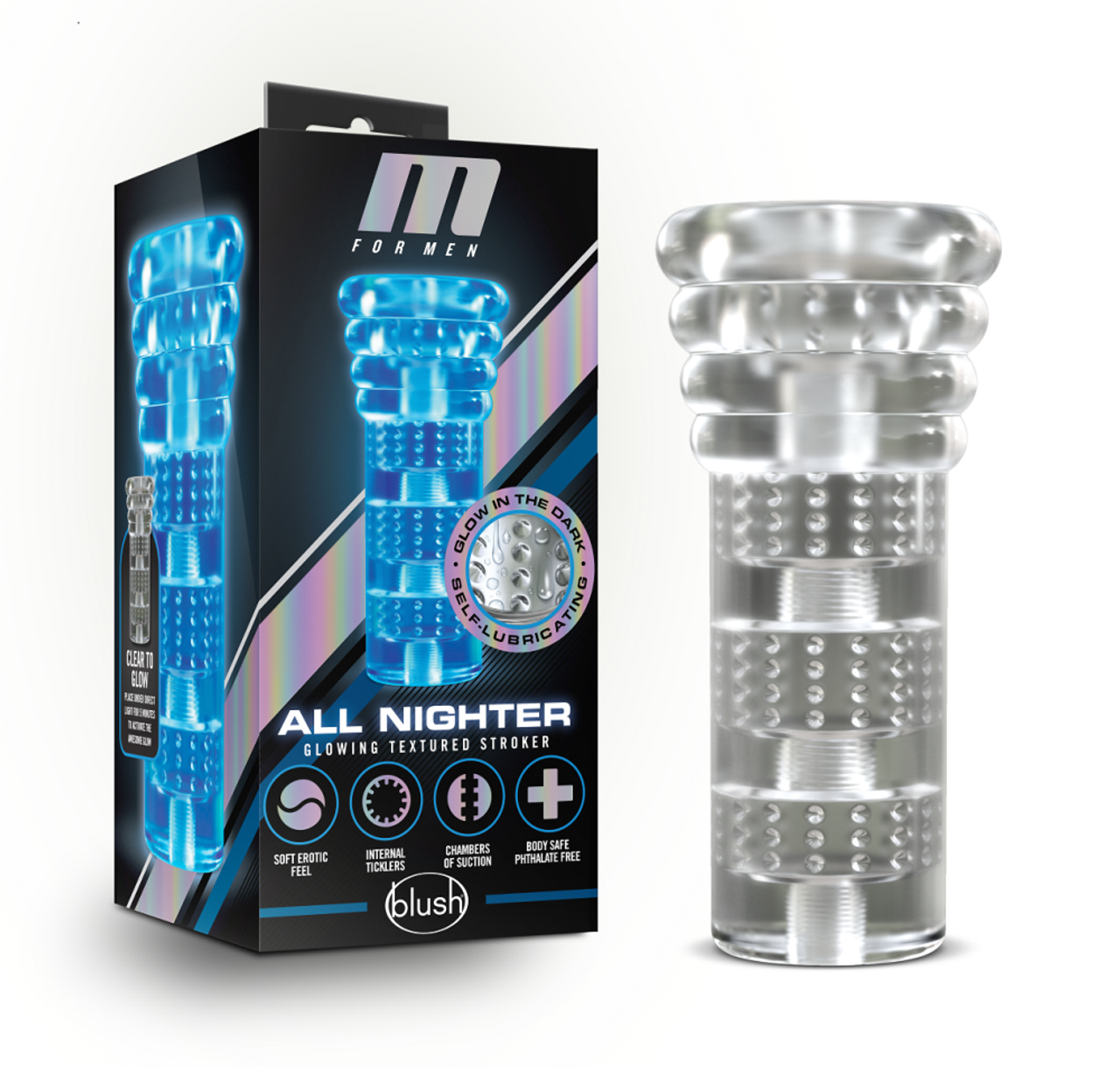 M For Men All Nighter - Self Lubricating Stroker