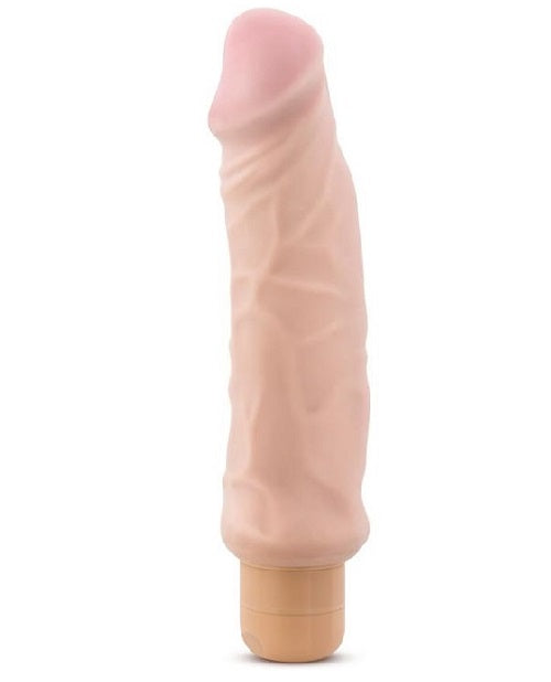 Blush X5 Plus Hard On Vibrating 9" Dildo - Beige