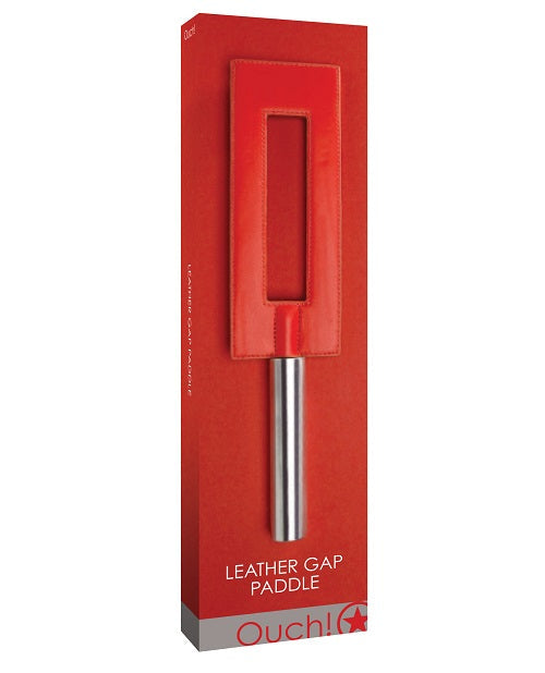 Ouch! Leather Gap Paddle - Red