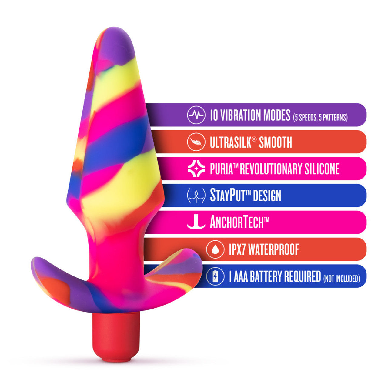 Avant - Free Spirit Vibrating Anal Plug - Scarlet