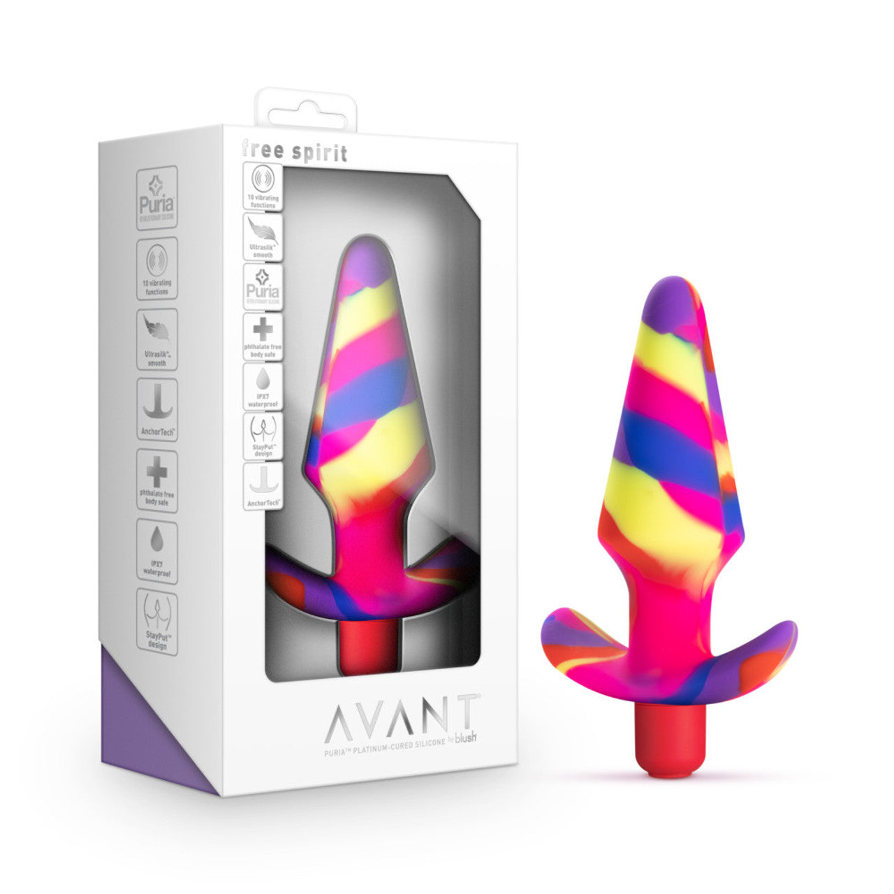 Avant - Free Spirit Vibrating Anal Plug - Scarlet