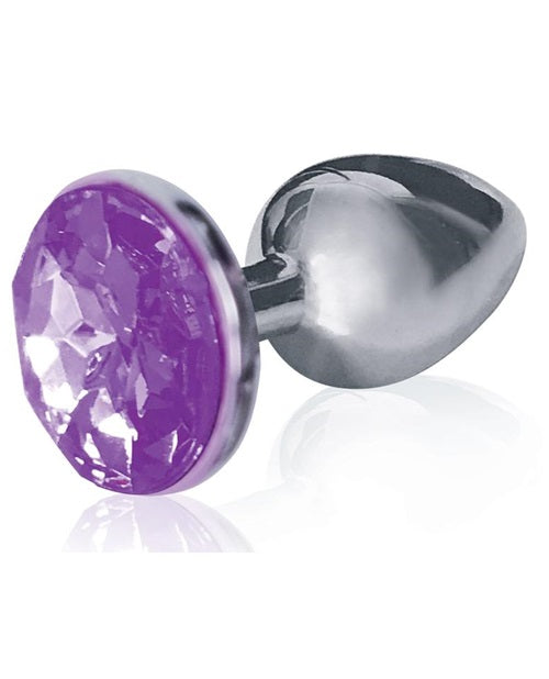 The 9's - The Silver Starter Bejeweled Stainless Steel Plug - Violet