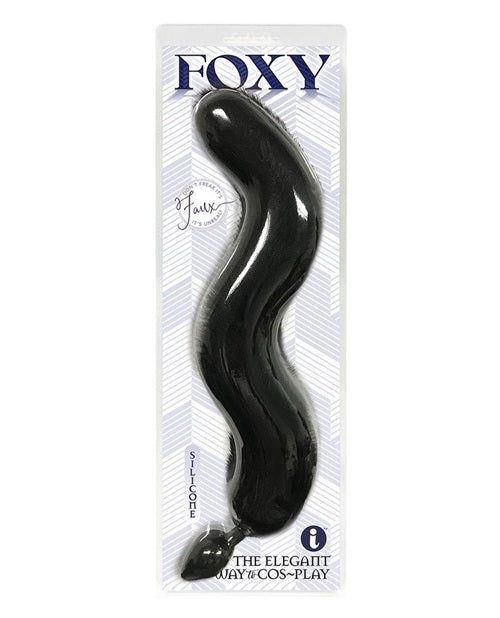 Foxy Silicone Fox Tail Butt Plug – Black