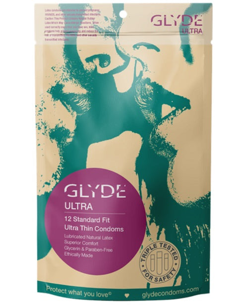 GLYDE ULTRA THIN STANDARD FIT CONDOM 12CT