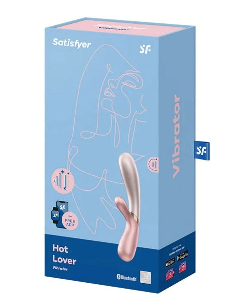 Satisfyer Hot Lover Rechargeable Silicone Warming Dual-Stim Vibrator - Pink