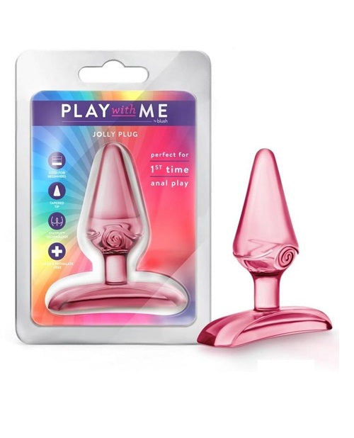 Play with Me Jolly Plug Butt Plug - Pink