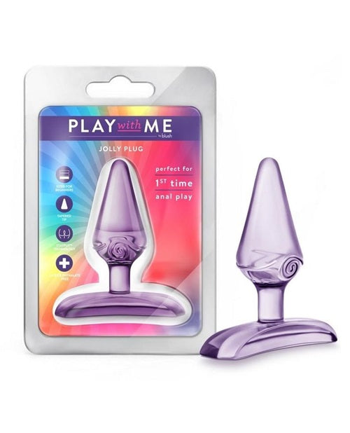 Play with Me Jolly Plug Butt Plug - Purple