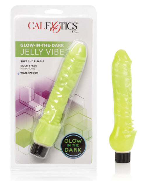 Glow-In-The-Dark Jelly Vibrator - Green