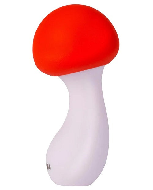 Shroomie Rechargeable Mushroom Vibrator - White & Red