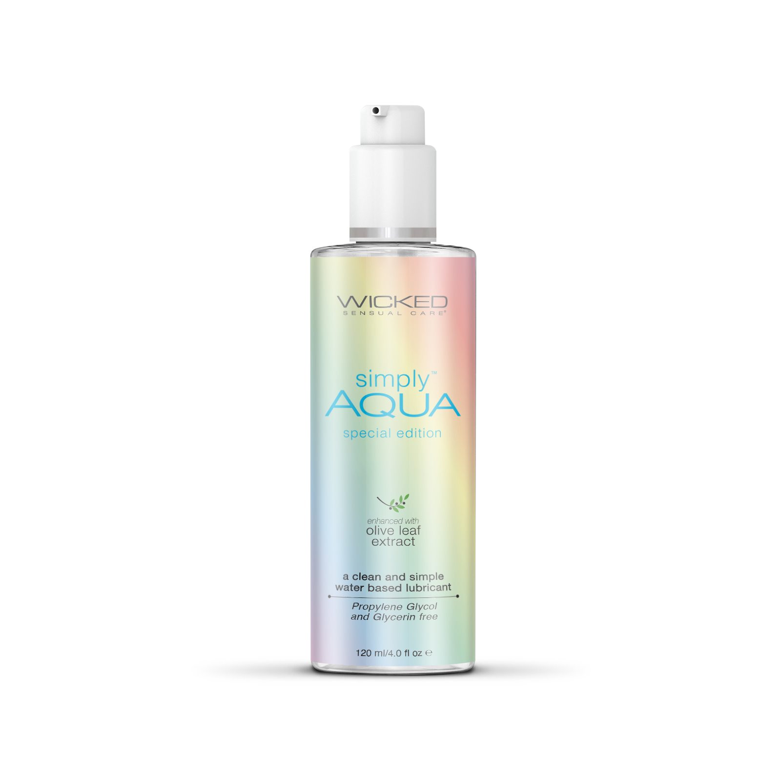 Wicked Simply Aqua LGBTQ+ Special Edition Water Based Lubricant 4 oz.