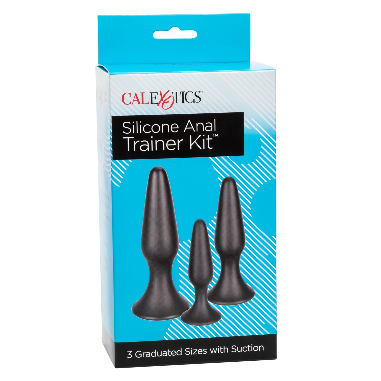 Silicone Anal Trainer Kit Black 3 Sizes