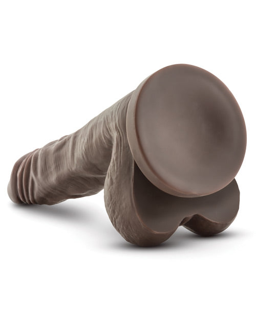 Blush Dr. Skin Stud Muffin 8.5" Dong w/Suction Cup - Chocolate