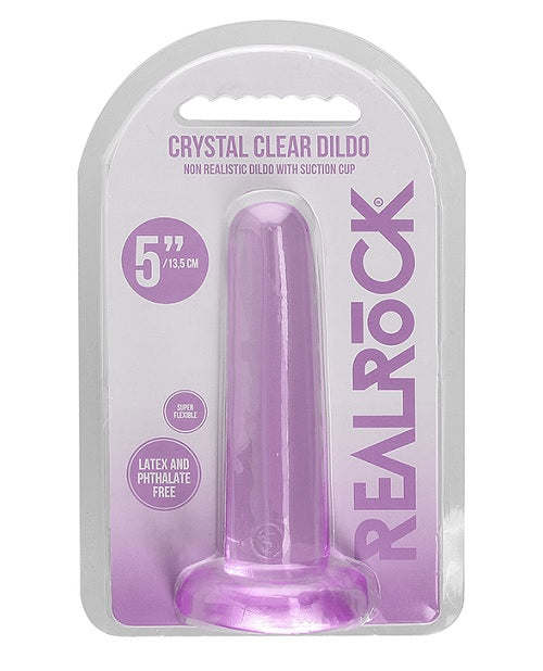 Realrock Crystal Clear Dildo W/ Suction Cup - 5.3 inches