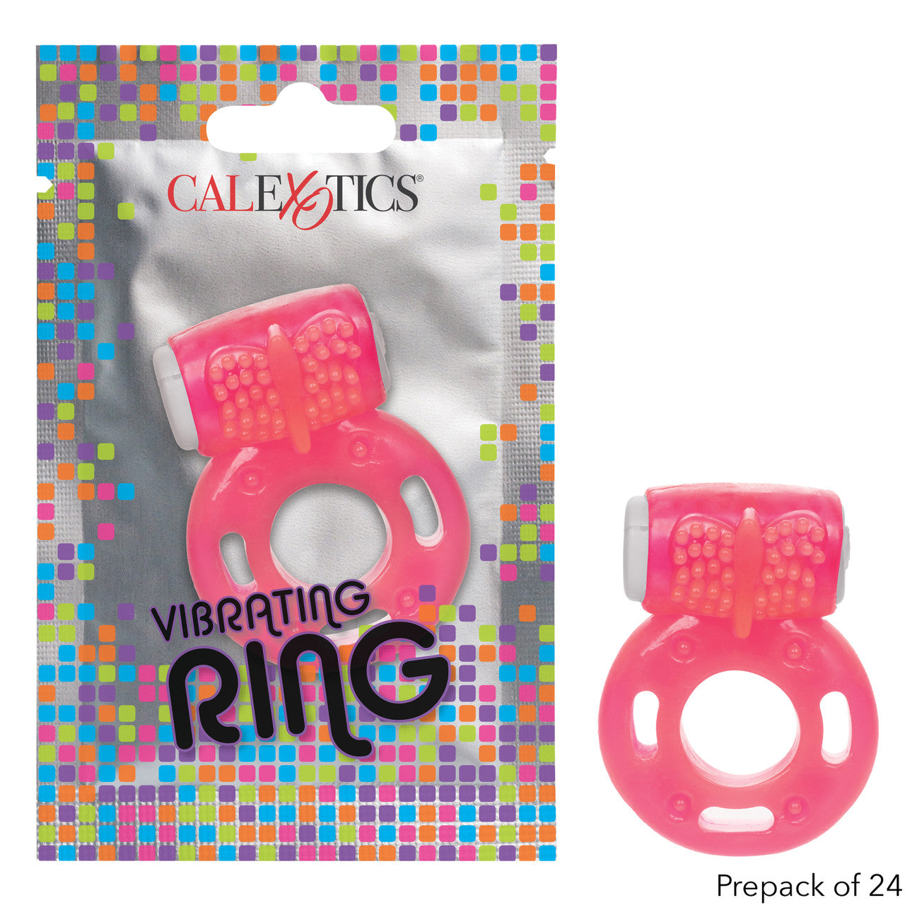 Foil Pack Vibrating Ring - Pink (Prepack of 24)