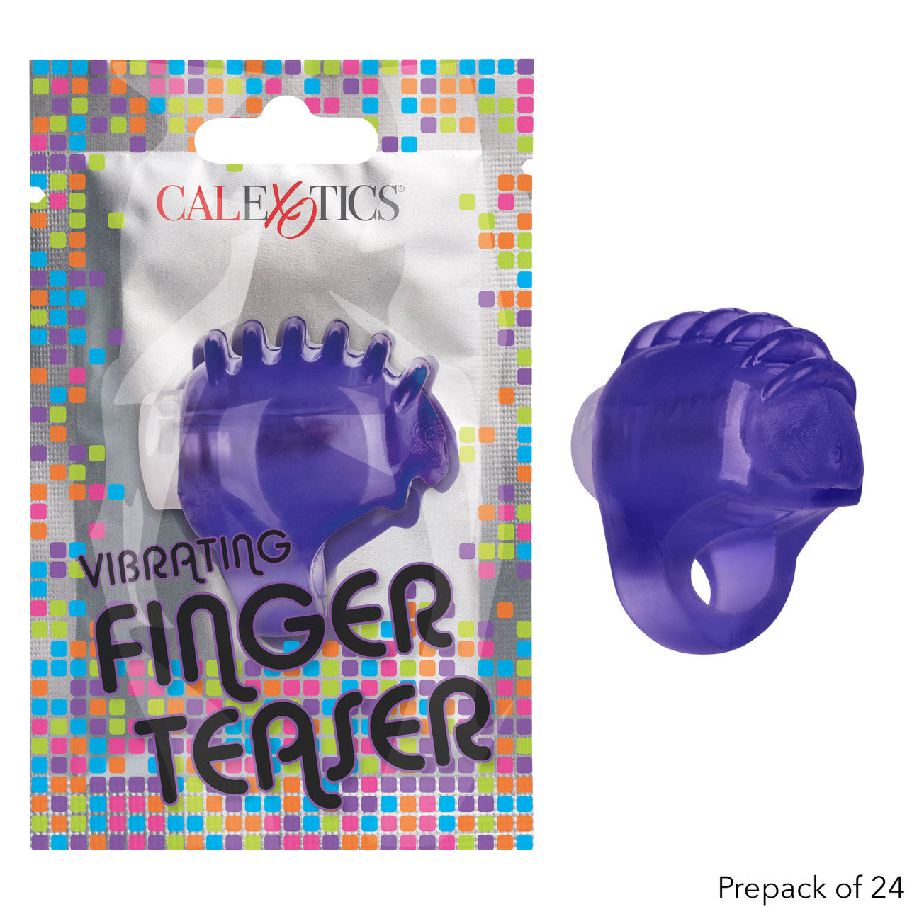 FOIL PACK - VIBRATING FINGER TEASER PURPLE 24PK