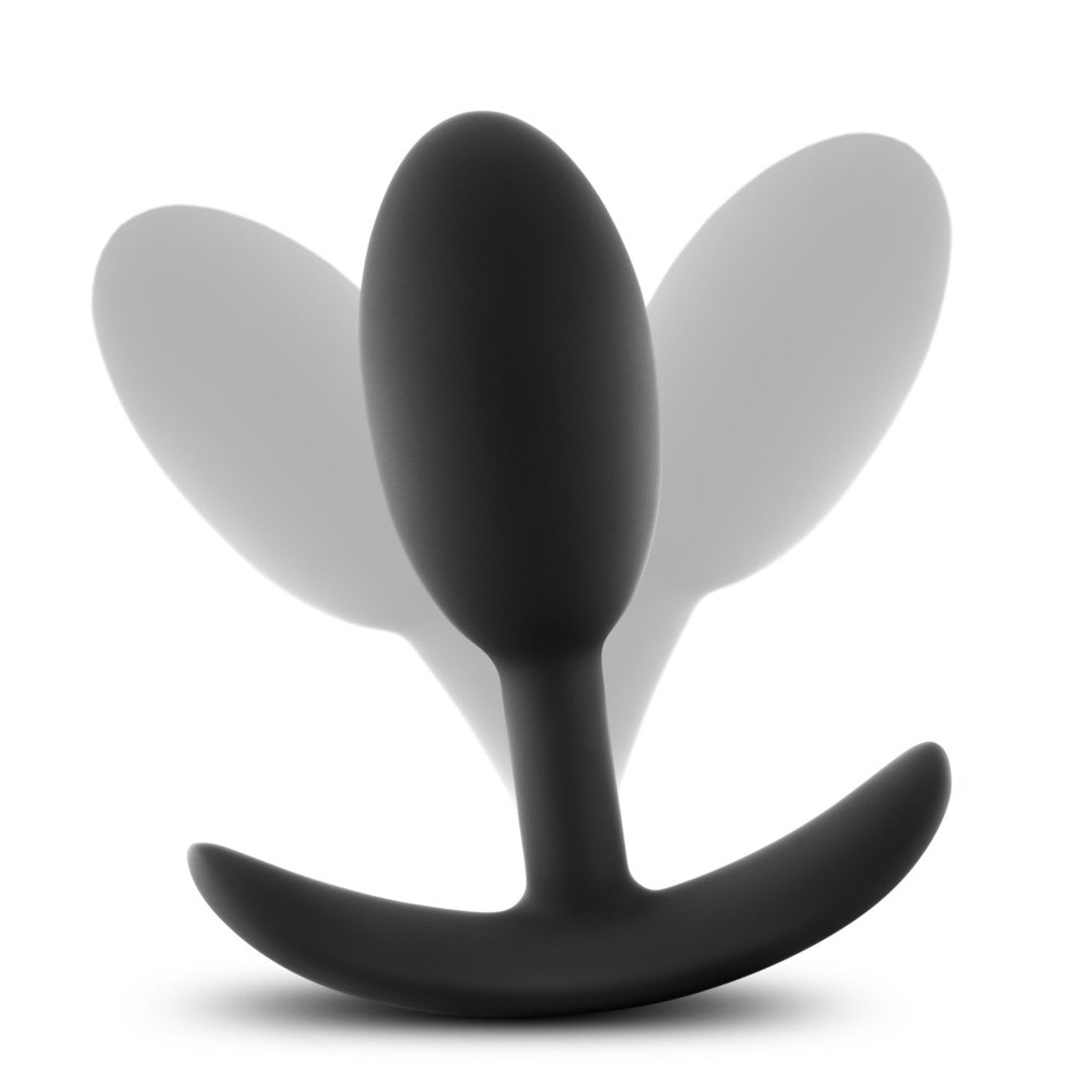 Anal Adventures Platinum - Silicone Vibra Slim Plug - Medium - Black