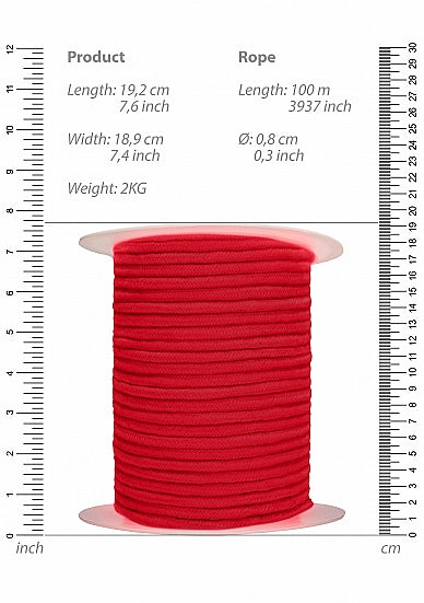 Bondage Rope - 100 Meters - Red