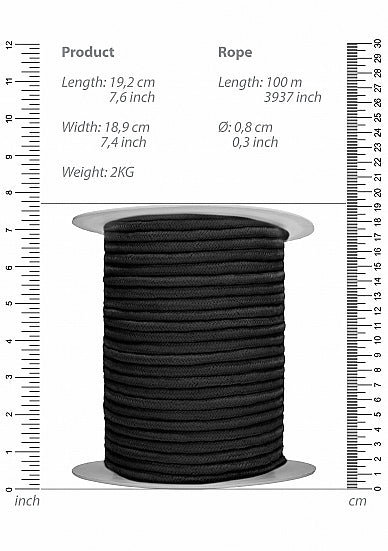 Bondage Rope - 100 Meters - Black